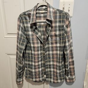 Plaid Button-Up Shirt